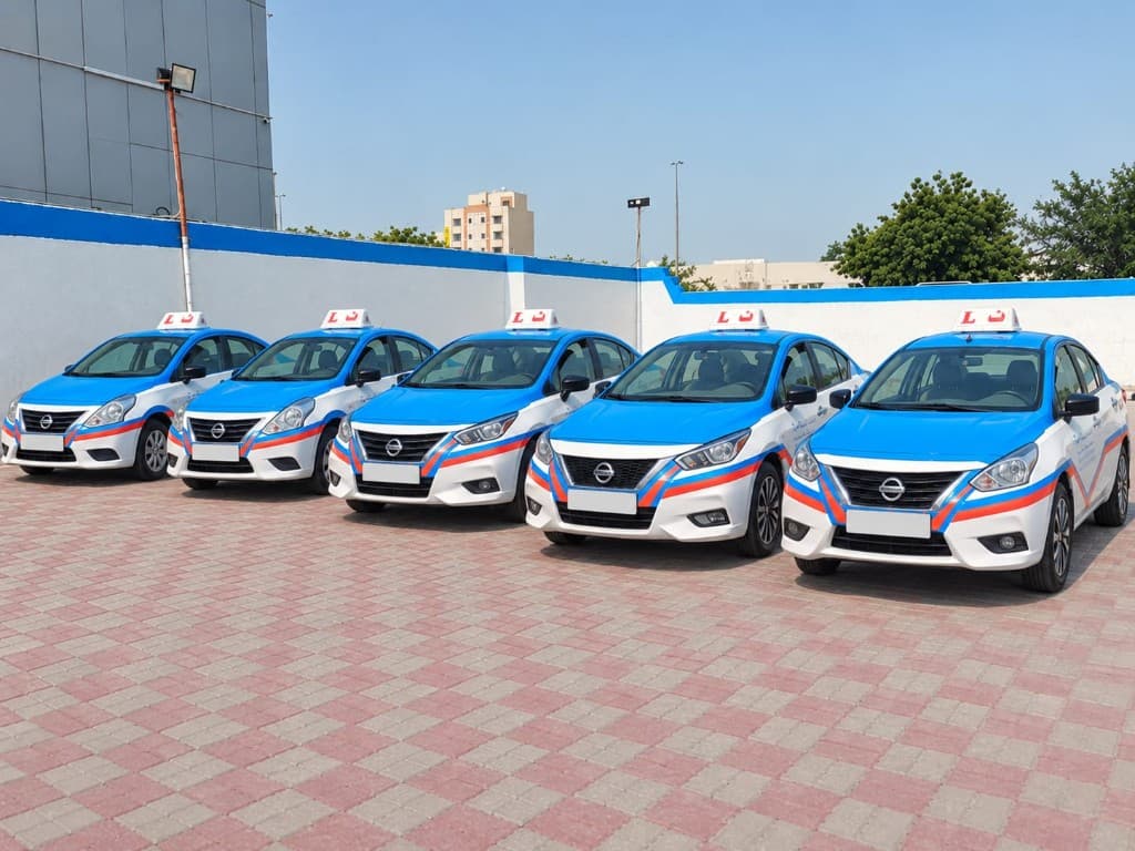 Al Salehiya training cars lined up in Ras Al Khaimah